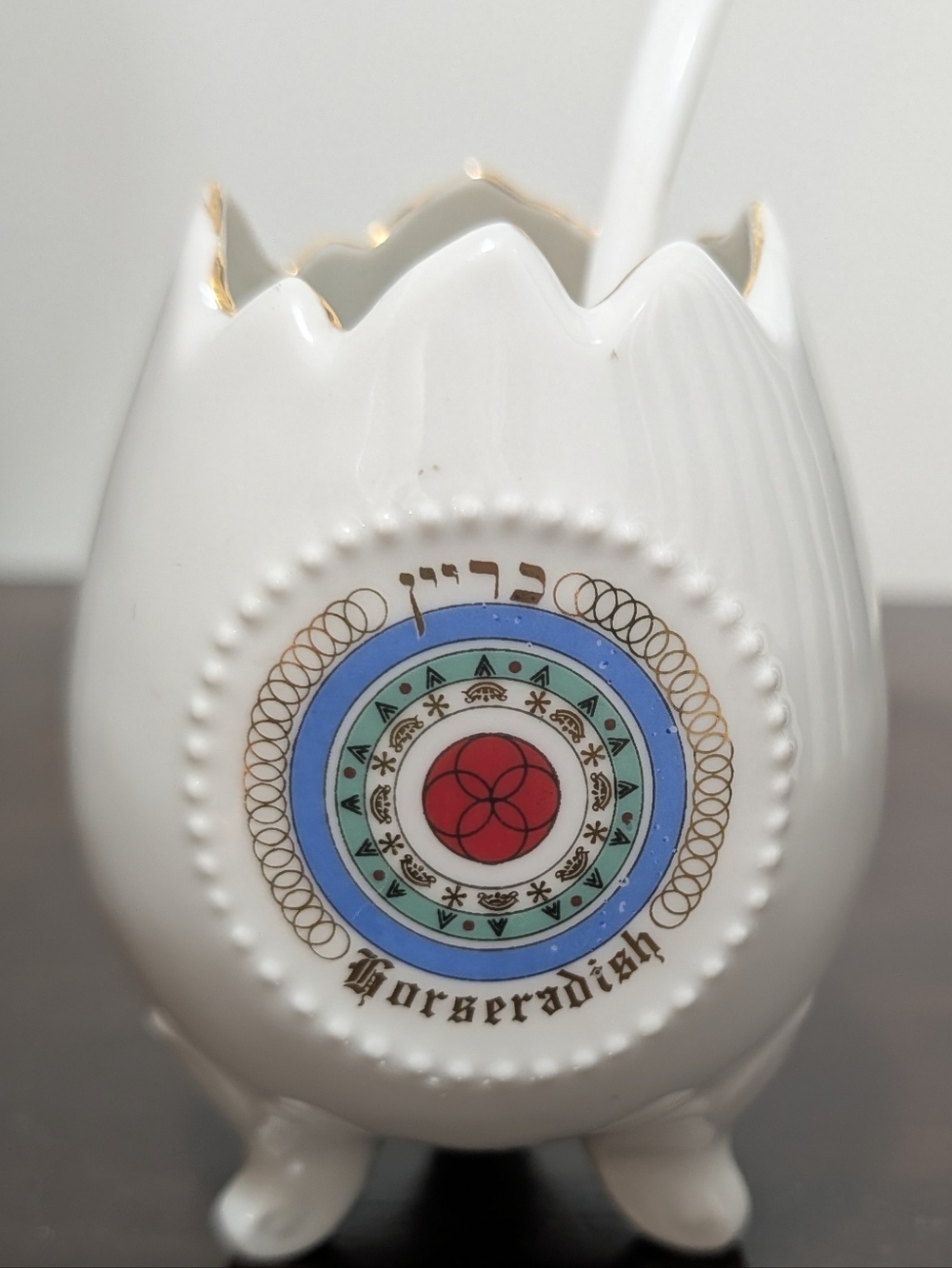 Vintage Decorative Ceramic Egg Design For Passover Seder Plate